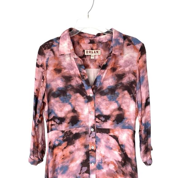 Dolan Anthropologie Cora Oink Gray Button Down Midi Shirtdress size large - Picture 4 of 10